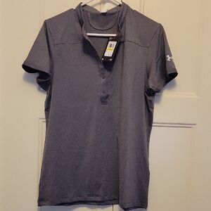 NWT Medium Under Armour Graphite Corp Perf Polo